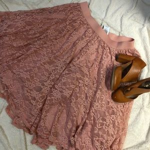 Torrid Pink Lace and Tulle Skirt